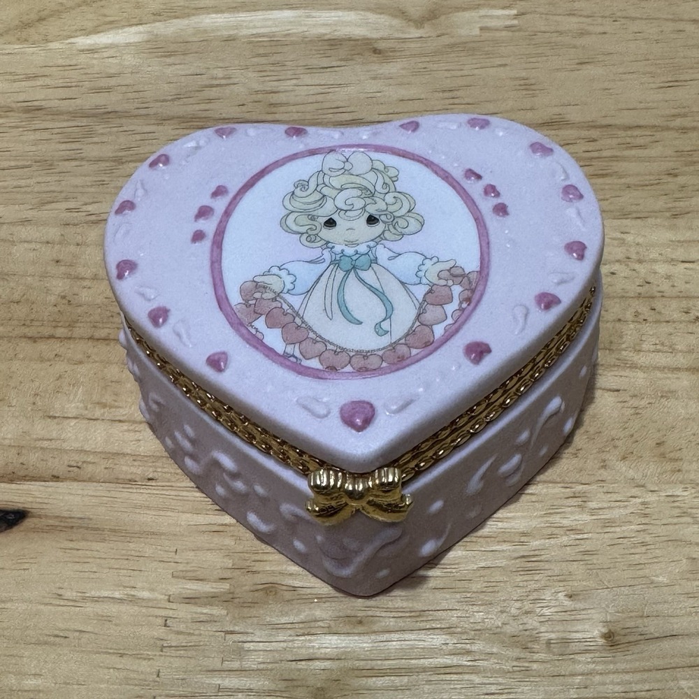 Precious Moments Heart Trinket Box You Have Touched So Many Hearts 1996 Enesco